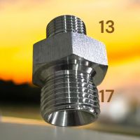 Đầu Nối Thẳng Inox 304 Ren 13-17mm