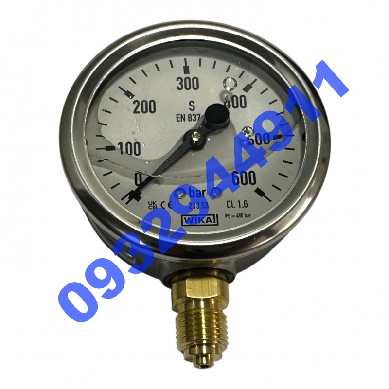 Đồng Hồ Áp Suất Wika 0-600 Bar 63mm 1/4"